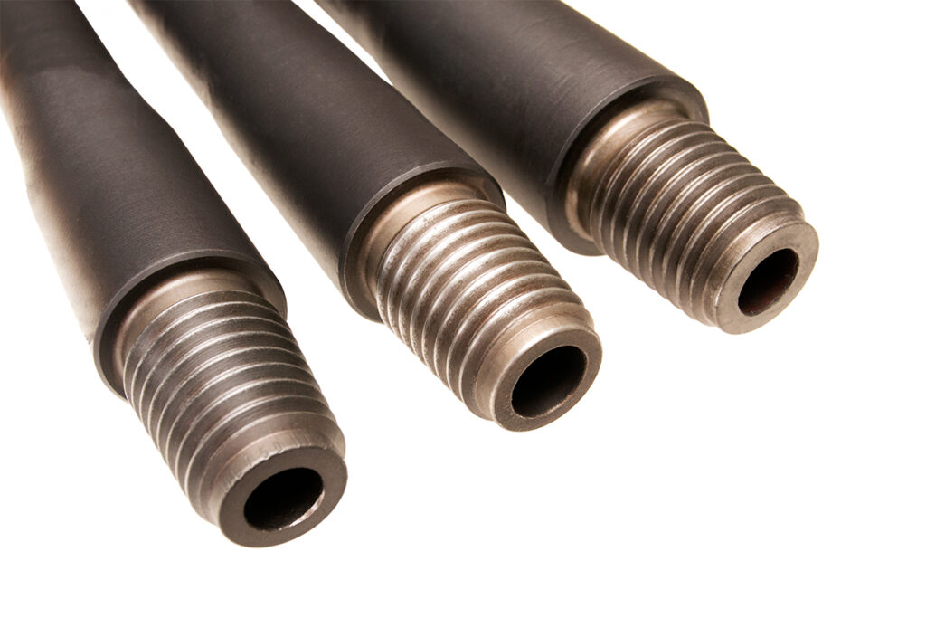 StraightLine HDD's Hunting® Drill Pipe is built for durability and precision in horizontal directional drilling (HDD).
<h3>Key Benefits:</h3>
<ul>
 	<li>One-Piece Forged Design: Ensures superior strength and longevity.</li>
 	<li>High-Quality Alloy: Heat-treated to grade S-135 for maximum durability.</li>
 	<li>Firestick® Compatibility: Engineered for high torque handling and deep stabbing.</li>
</ul>
 